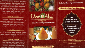 Dosa Hut menu