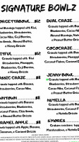 Cocobowlz Five Forks menu