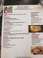 Order Up Cafe menu