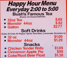 Bush's Chicken menu