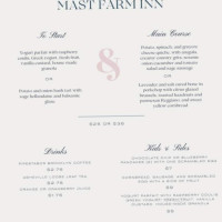 Mast Farm Inn menu