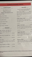 Gidget's Diner menu
