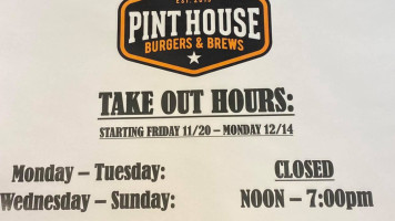 Pint House Burgers Brews food