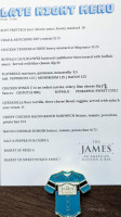 The James An American Kitchen menu