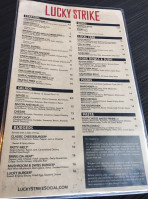 Lucky Strike San Francisco menu