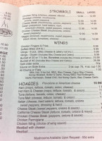 Two Gals Pizza menu