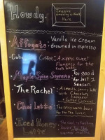 Backhouse Cafe Coffee &tea menu