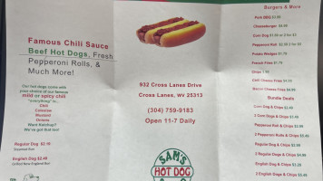 Sam's Hot Dogs food