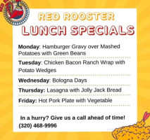 Red Rooster Food menu