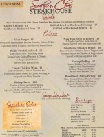 Southern Char Steakhouse menu