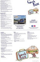 The Lunch Box Food Truck menu