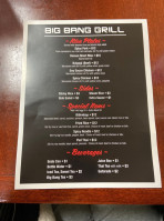Big Bang Grill menu