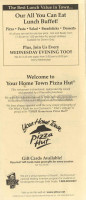 Tommy's Pizza menu