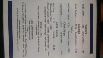 Calabash Seafood Hut menu