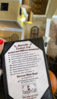 The New Orleans Vampire Cafe menu