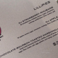 Lillipies Bakery menu