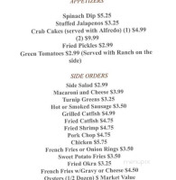 Two Sisters Creole Kitchen menu