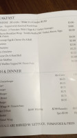 Deaf's Delight Cafe menu