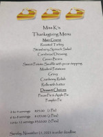 Miss K's Bistro And Catering menu
