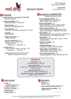 Red Dog Bistro menu