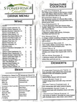 Stonehenge Grille menu