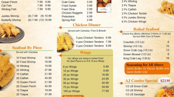 A&j Fish And Chicken menu