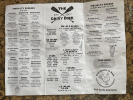 Dairy Dock menu