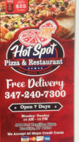 Hot Spot Pizza food