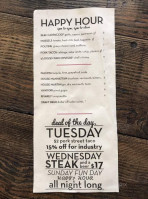 Rock And Rye Oyster House menu