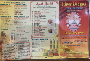 Silver Dragon Asian menu
