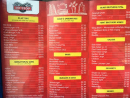 Country Cafe Pit Stop menu