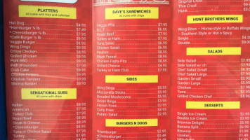 Country Cafe Pit Stop menu