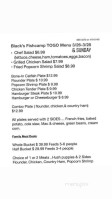 Black's Seafood menu