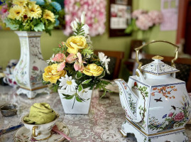 The Pink Door Tea House inside