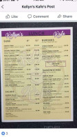 Kellyn's Kafe menu