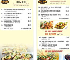 Pho Van menu