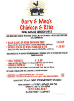 Gary Meg's Chicken Ribs menu