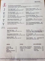 Jetty Grille menu