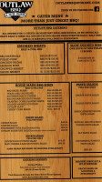 Outlaw Kitchen Catering menu