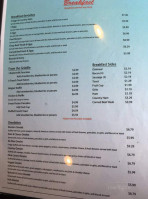 Cokers Cafe menu