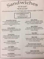 Sparacello's Deli menu