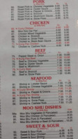 China Garden menu