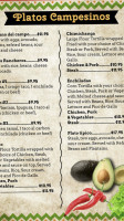 El Rincon Del Sabor Grill menu