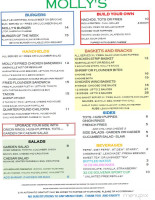 Molly's Beachside Grill menu