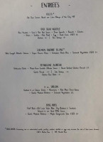 The Shed menu