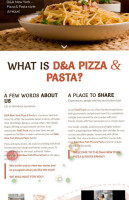 D&a New York Pizza And Pasta menu