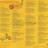 Jamba Juice menu