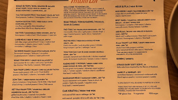 Khom Loi menu
