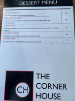 The Corner House menu
