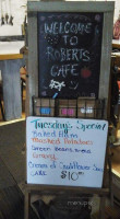 Roberts Cafe menu